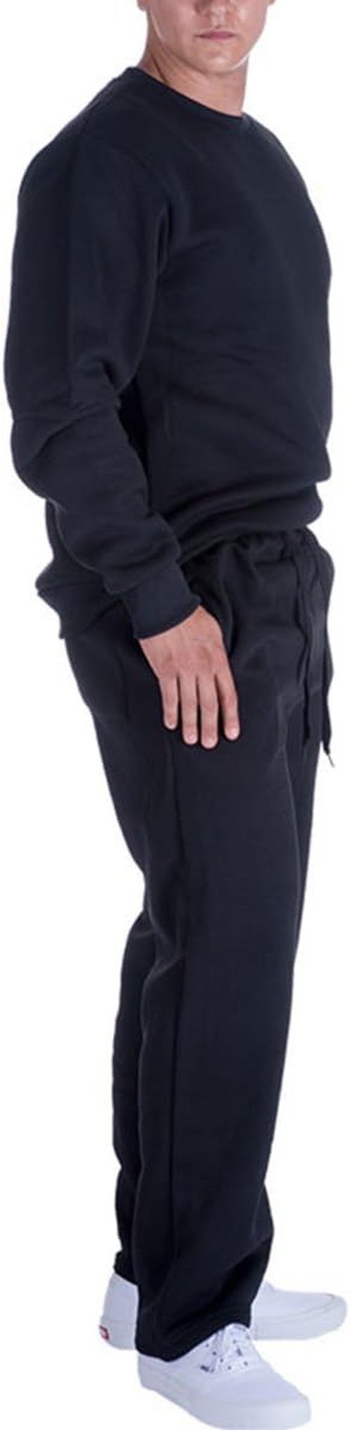 Facitisu Men's Fleece Athletic Sweatpants - Comfortable Drawstring Workout Pants | Ideal for Running
