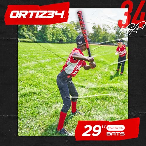 Graffiti Baseball Bat Set with 3 Balls & 4 Bases - Red