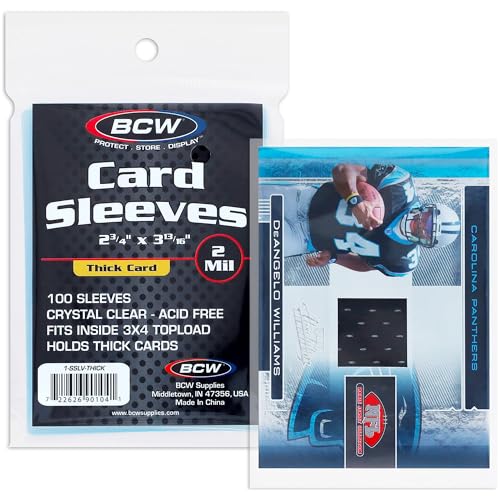 Thick Trading Card Sleeves for Cards up to 240 Pt - 100 Count