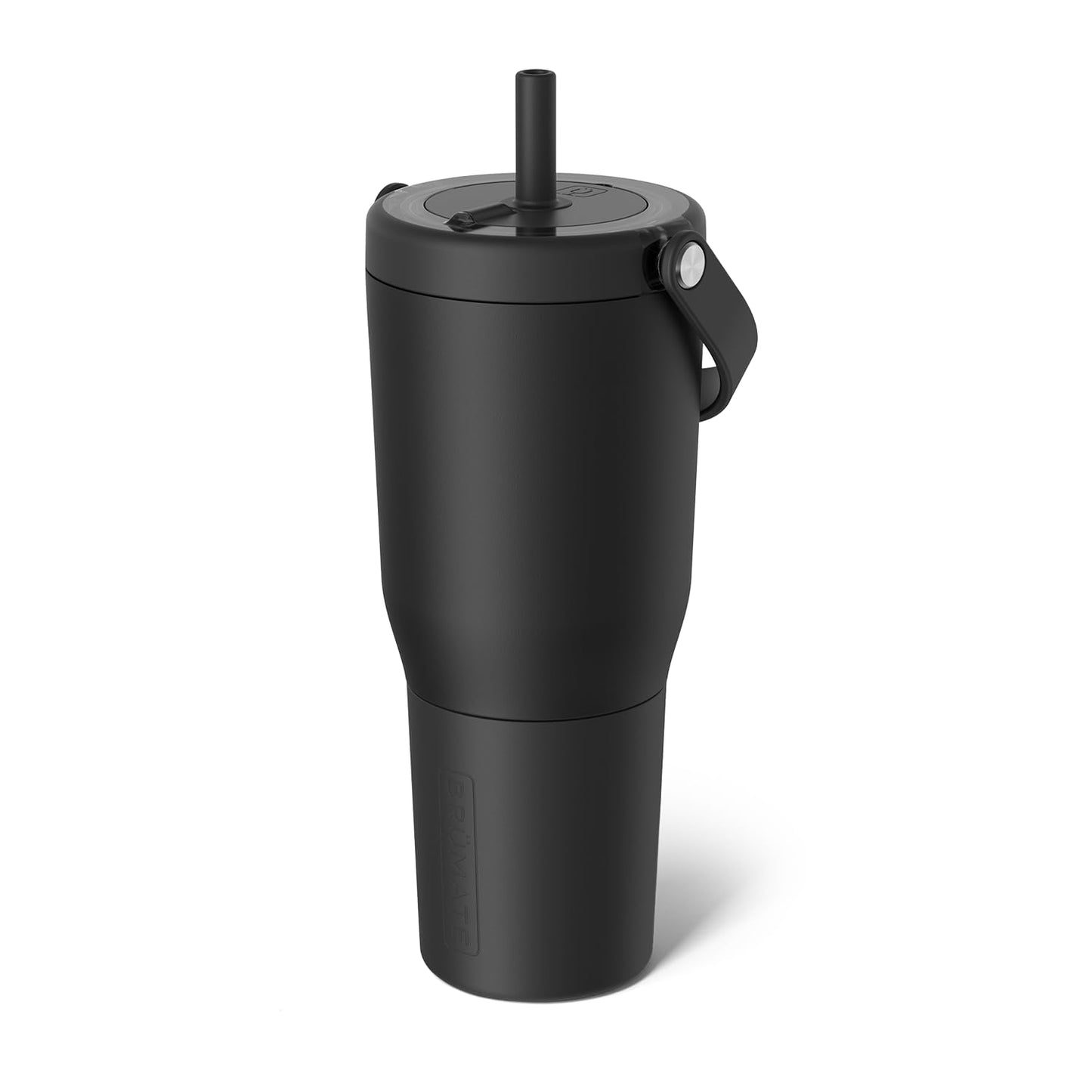 BrüMate Resa 35oz 100% Leakproof Travel Tumbler w/Handle & Straw | Flexible SoftSip Straw | Silicone Sleeve for Durability | Stainless Steel | Cup Holder & Travel Friendly Water Bottle (Matte Black)