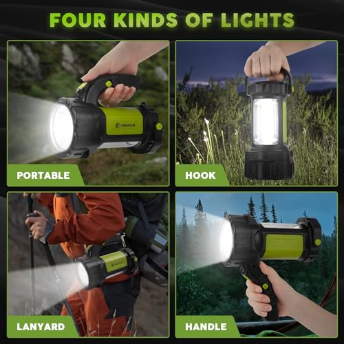 AlpsWolf 2-Pack Rechargeable LED Camping Lanterns 800LM, 3600mAh, IP65 Waterproof