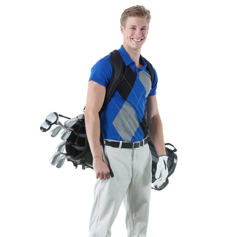 Tkocisa Golf Bag Strap Replacement, Golf Bag Straps Double Shoulder, Universal Padded Carry Strap Waterproof Comfort Golf Bag Backpack Straps Replacement Black