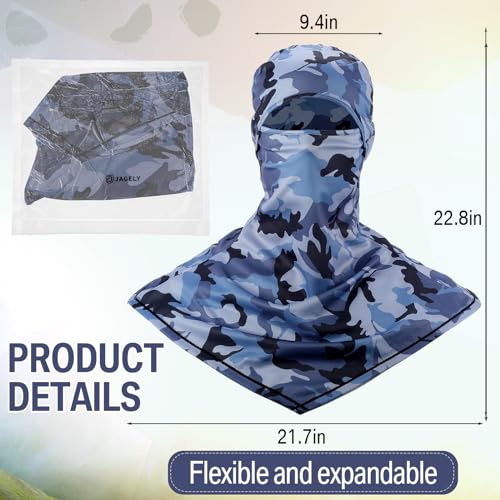 Full Face Balaclava Sun Protection Mask - Breathable Motorcycle Hood - Black/Blue