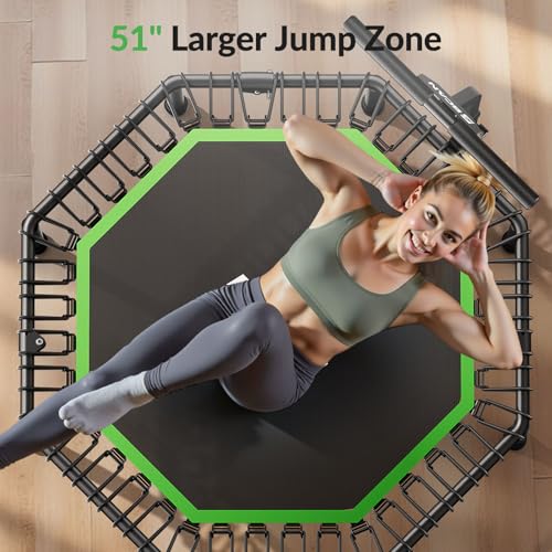 51" Octagonal Rebounder Trampoline for Adults - Green