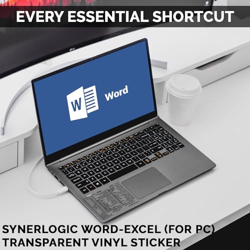 Keyboard Shortcut Sticker for Word & Excel - Clear - 2 Pack