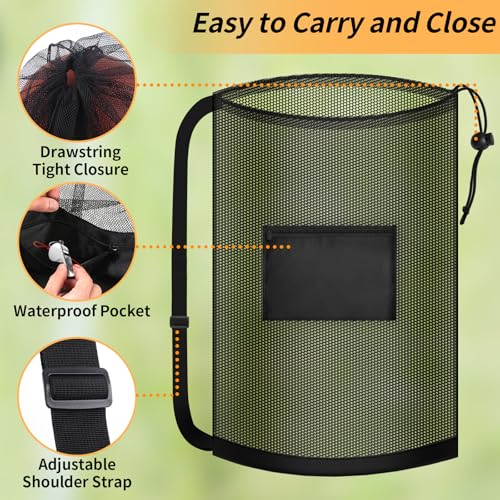 Extra Large Mesh Ball Bag - Heavy Duty 24"x36" for 8-10 Balls