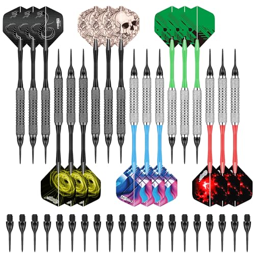 Soft Tip Darts Set - 18 Premium Darts for Electronic Boards