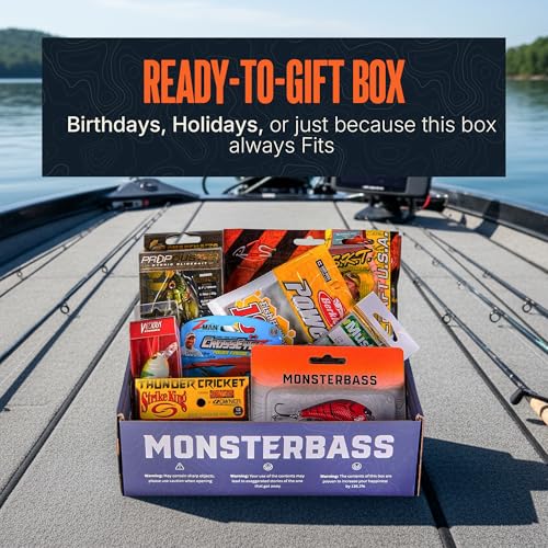 MONSTERBASS Platinum Bass Fishing Kit with 7+ Lures - Mystery Tackle Box for Freshwater