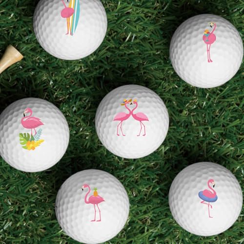 Golf Ball Markers - Creative Pink Flamingo Stickers for Easy Identification