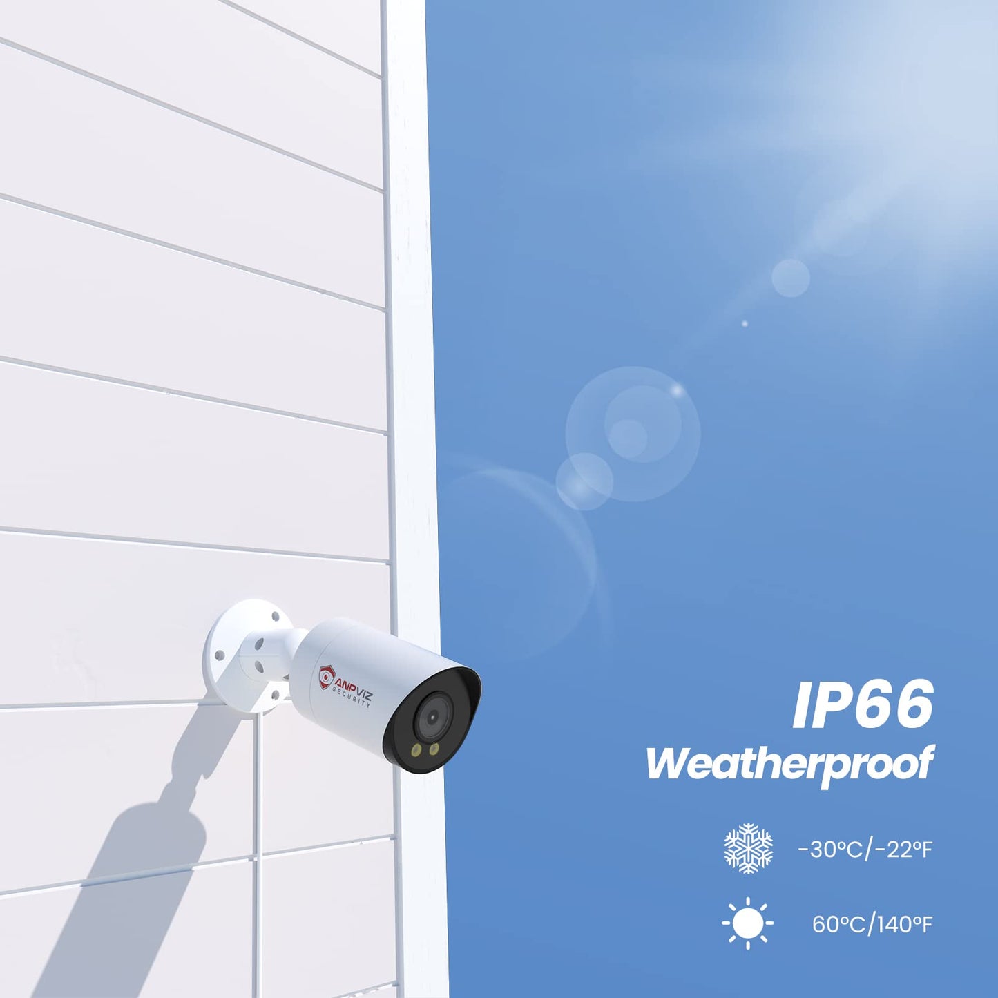 Anpviz 4K Bullet PoE IP Camera with Human & Vehicle Detection, 8MP Security IP Camera Outdoor Indoor, 100ft Smart Color Night Vision, 2.8mm Lens, MicroSD Slot(up to 256GB), NDAA Complaint (U Series)