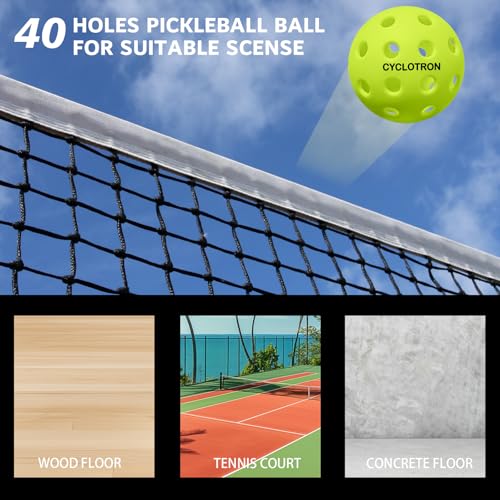 Premium USAPA Pickleball Balls - 6-Pack Neon Green, High Bounce