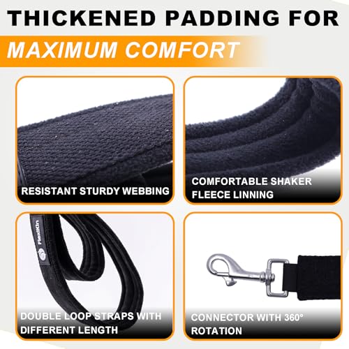 Double Loop Pilates Straps with Fleece Lining - Non-Slip Design