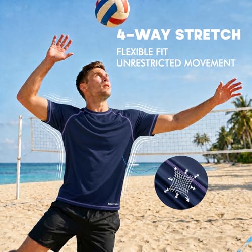 Men's UPF 50+ Quick-Dry Cooling Swim Shirt - X-Large Navy