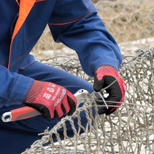 KAYGO Cut Resistant Gloves Micro Finishing Nitrile Coated,ANSI Cut Level A4,KG22NB