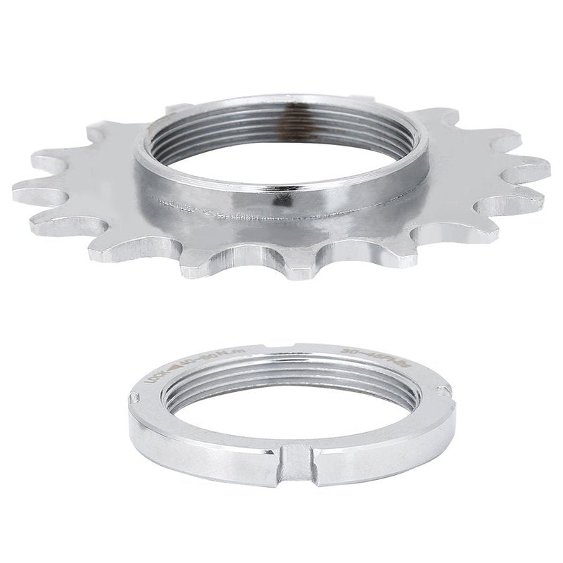 Keenso Fixed Gear Cog, Steel Freewheel Flywheel Single Speed Sprockets Parts for Fixed Gear (16T)