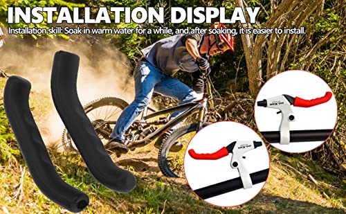 Bicycle Brake Lever Grip Protector Cover - Black, Anti-Slip Silicone Sleeve