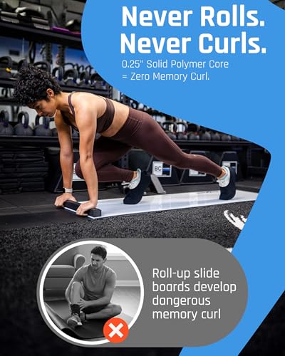 Slide Board for Cardio & Agility Training - 6 ft White
