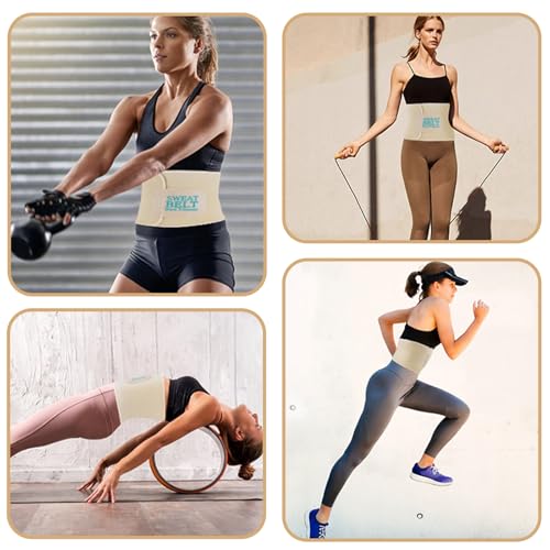 Neoprene Sweat Waist Trainer for Women - Medium Champagne