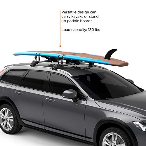 Kayak and SUP Roof Rack - J-Style Carrier, 130lb Capacity