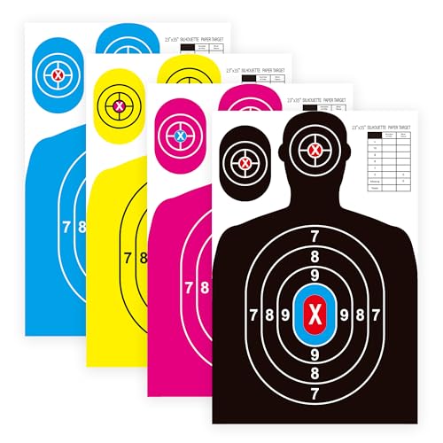 23"x35" Heavy Duty Shooting Targets - 12PC Multicolor Set