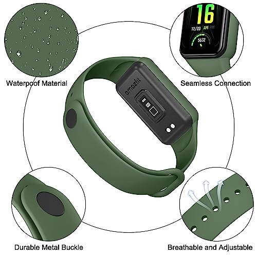TPU Replacement Bands for Amazfit Band 7 - Black, Blue, Green