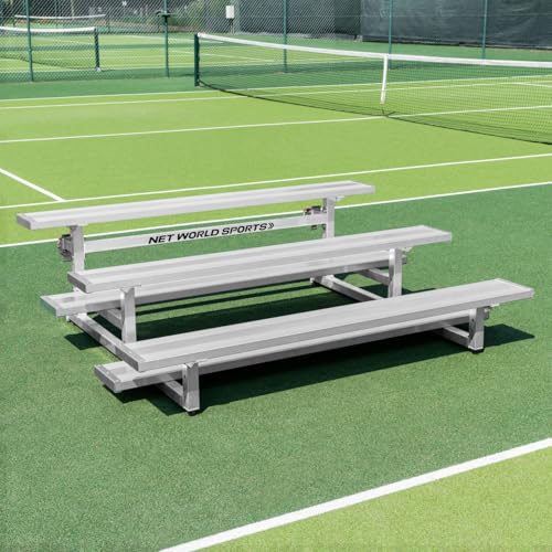 Mobile 3-Tier Bleachers - Heavy-Duty Aluminum Seating Without Backrest