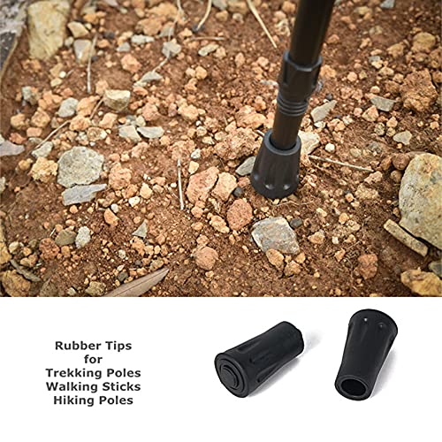 4-Pack Rubber Tips for Walking Sticks & Trekking Poles