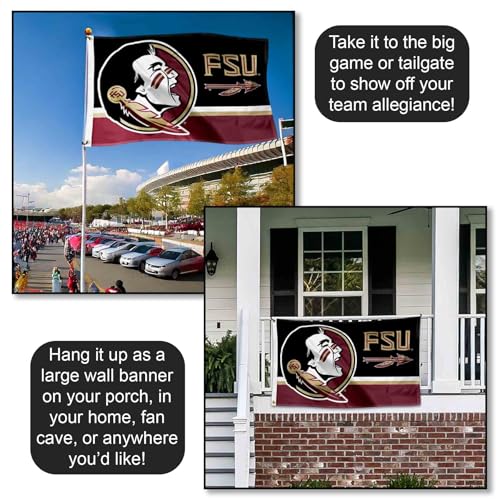 Florida State FSU Noles 3x5 College Flag Banner - Durable Polyester Tailgating & Wall Decor
