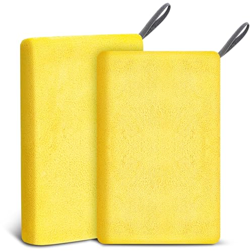 Sonwyoung Yellow 2 Pcs Water Absorbing Kayak Sponges for Kayaking Canoe Boat