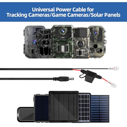 5.5x2.1mm DC Plug Trail Camera Power Cable with End-Spade Connector - 79"