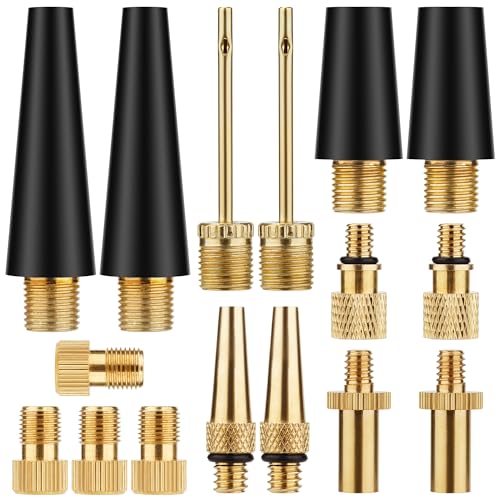 16-Piece Bicycle Valve Adapter Kit - Presta & Schrader Converters