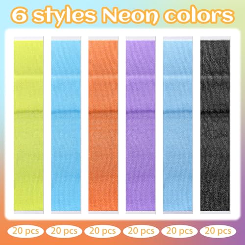 Threlaco 120 Pcs Extra Long Fabric Bandages 4.75 x 0.75 in Colorful - Non-Latex
