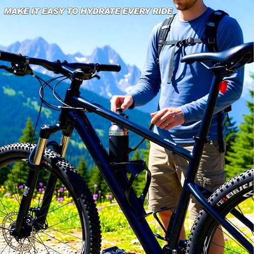 Ultralight Bike Water Bottle Holder Set - Black, 2 Pack