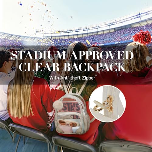 Clear Mini Backpack for Stadium Events - Anti-Theft Design