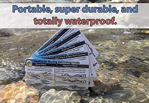 Waterproof Nautical Knot Cards - 20 Essential Boating Knots