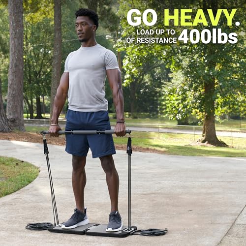 EVO Gym Portable Home Gym - Elite 10 Bands (320LBS) Resistance Training