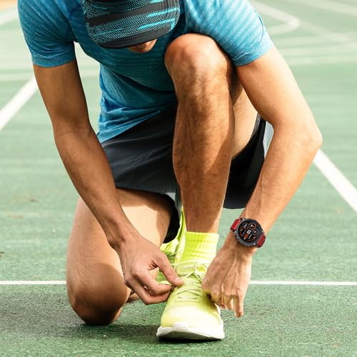 26mm Replacement Band for Garmin Fenix 8 - Red Black