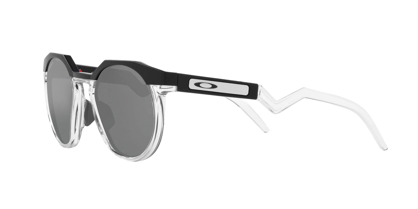 Oakley Sunglasses for Men - OO9242 HSTN Low-Bridge, Round Polarized Sunglasses PRIZM Lenses - Matte Black/PRIZM Black Polarized - Size 52