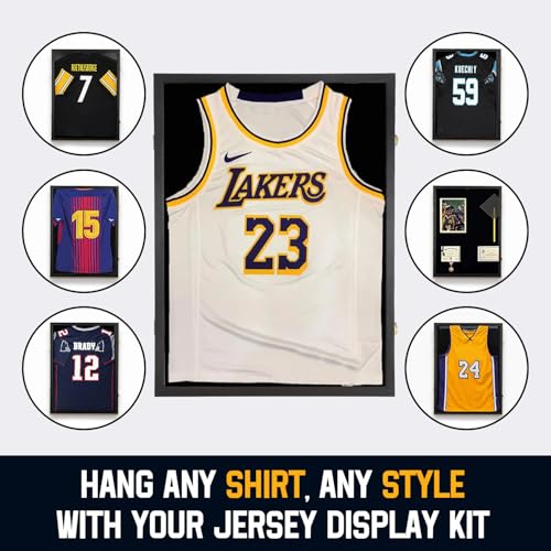 Large Shadow Box Display Case for Sports Jerseys - 98% UV Protection