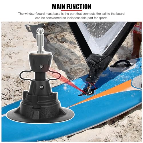 Adjustable Windsurfing Mast Base with 360° Rotation - Universal Fit