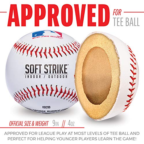 MLB Soft-Strike Teeball - Official Size 9 Inch, Pack of 1
