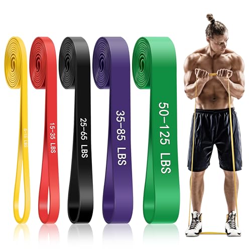 5-Level Resistance Bands Set for Full-Body Workout, 5-125 LBS
