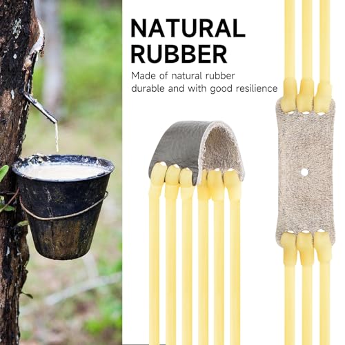 Green Three-Strand Rubber Slingshot Bands 4-Pack for Hunting & Recreation