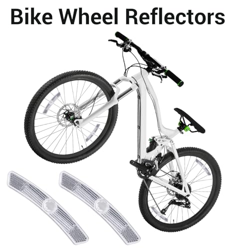 4PCS Bike Wheel Reflectors - Night Safety for Road & Mountain Bicycles