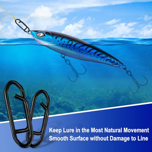 Fishing Speed Clips - 50-Pack Stainless Steel Quick Change 25LB-0.5IN