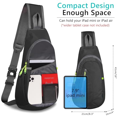 TITECOUGO Small Sling Bag - Lightweight Crossbody Backpack for Men & Women