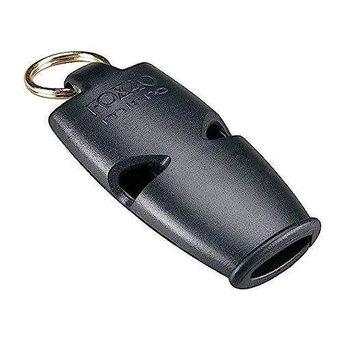 40 Whistle - Pealess Design with Lanyard - One Size, Black