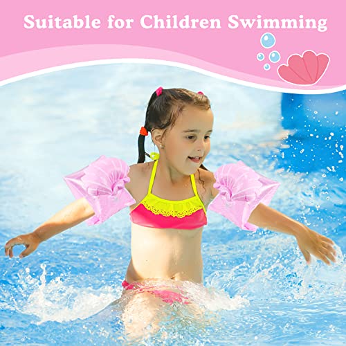 Inflatable Armbands for Kids - Scallop Design, Ages 3-6