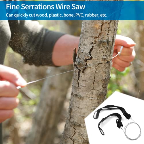 3-Pack Stainless Steel Wire Saw - 28-inch Portable Rope Handle Saw