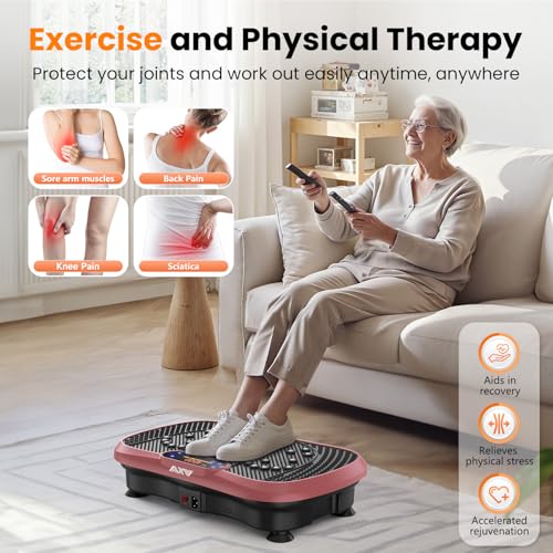 Vibration Plate Fitness Machine - 200W Bluetooth - Slim Pink